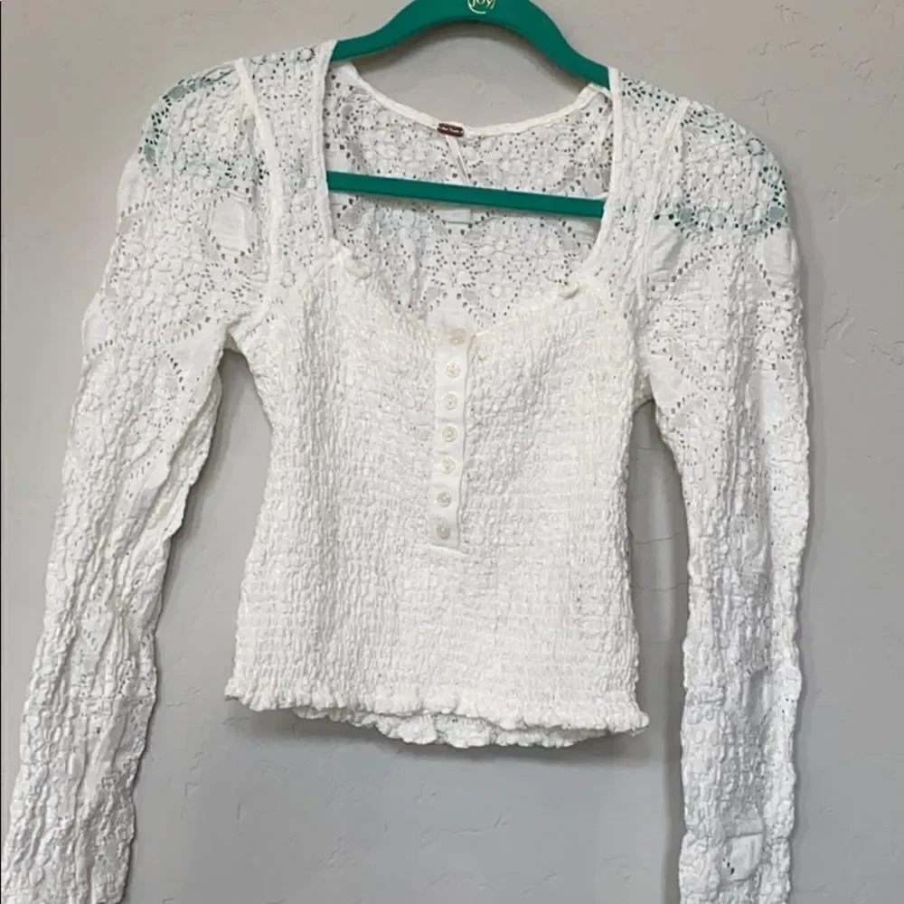 Free People Cream Top